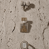 Tracey 3in1 Smooked Diamond & Pearl Brooch Set -DNSK Copenhagen