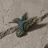Tracey Bird Brooch Blue -DNSK Copenhagen