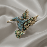 Tracey Bird Brooch Blue -DNSK Copenhagen