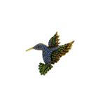 Tracey Bird Brooch Blue -DNSK Copenhagen