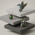 Tracey Bug Brooch Green -DNSK Copenhagen