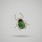 Tracey Bug Brooch Green -DNSK Copenhagen