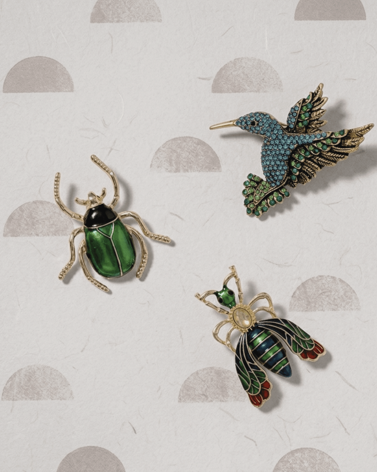 Tracey Bug Brooch Green -DNSK Copenhagen