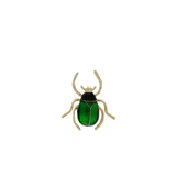 Tracey Bug Brooch Green -DNSK Copenhagen