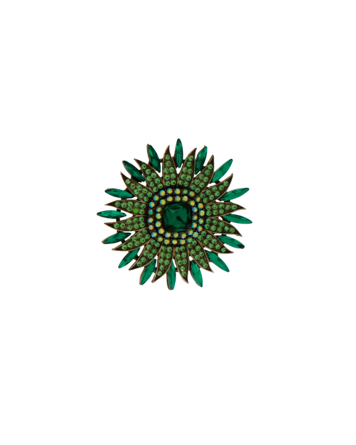 Tracey Colorful Brooch Green 56x56mm -DNSK Copenhagen
