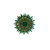 Tracey Colorful Brooch Green 56x56mm -DNSK Copenhagen