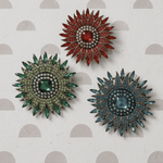 Tracey Colorful Brooch Green 56x56mm -DNSK Copenhagen
