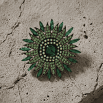 Tracey Colorful Brooch Green 56x56mm -DNSK Copenhagen