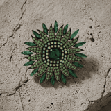 Tracey Colorful Brooch Green 56x56mm -DNSK Copenhagen