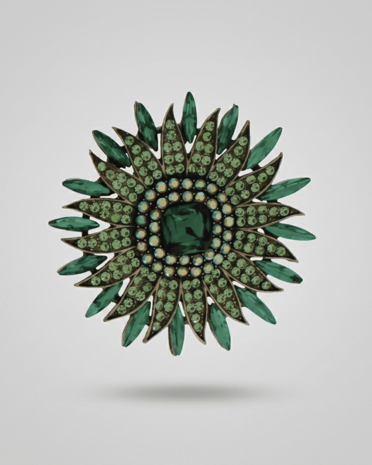 Tracey Colorful Brooch Green 56x56mm -DNSK Copenhagen