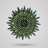 Tracey Colorful Brooch Green 56x56mm -DNSK Copenhagen