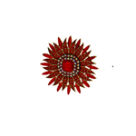 Tracey Colorful Brooch Red 56x56mm -DNSK Copenhagen
