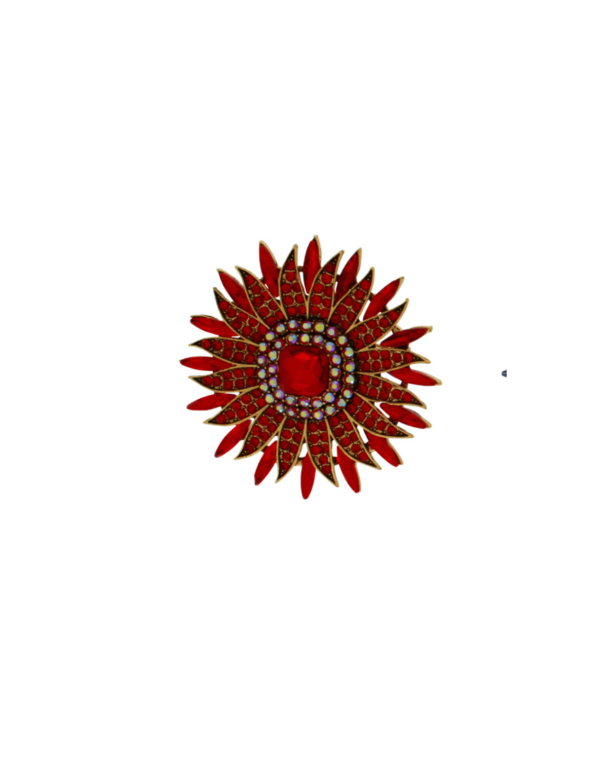 Tracey Colorful Brooch Red 56x56mm -DNSK Copenhagen