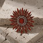Tracey Colorful Brooch Red 56x56mm -DNSK Copenhagen