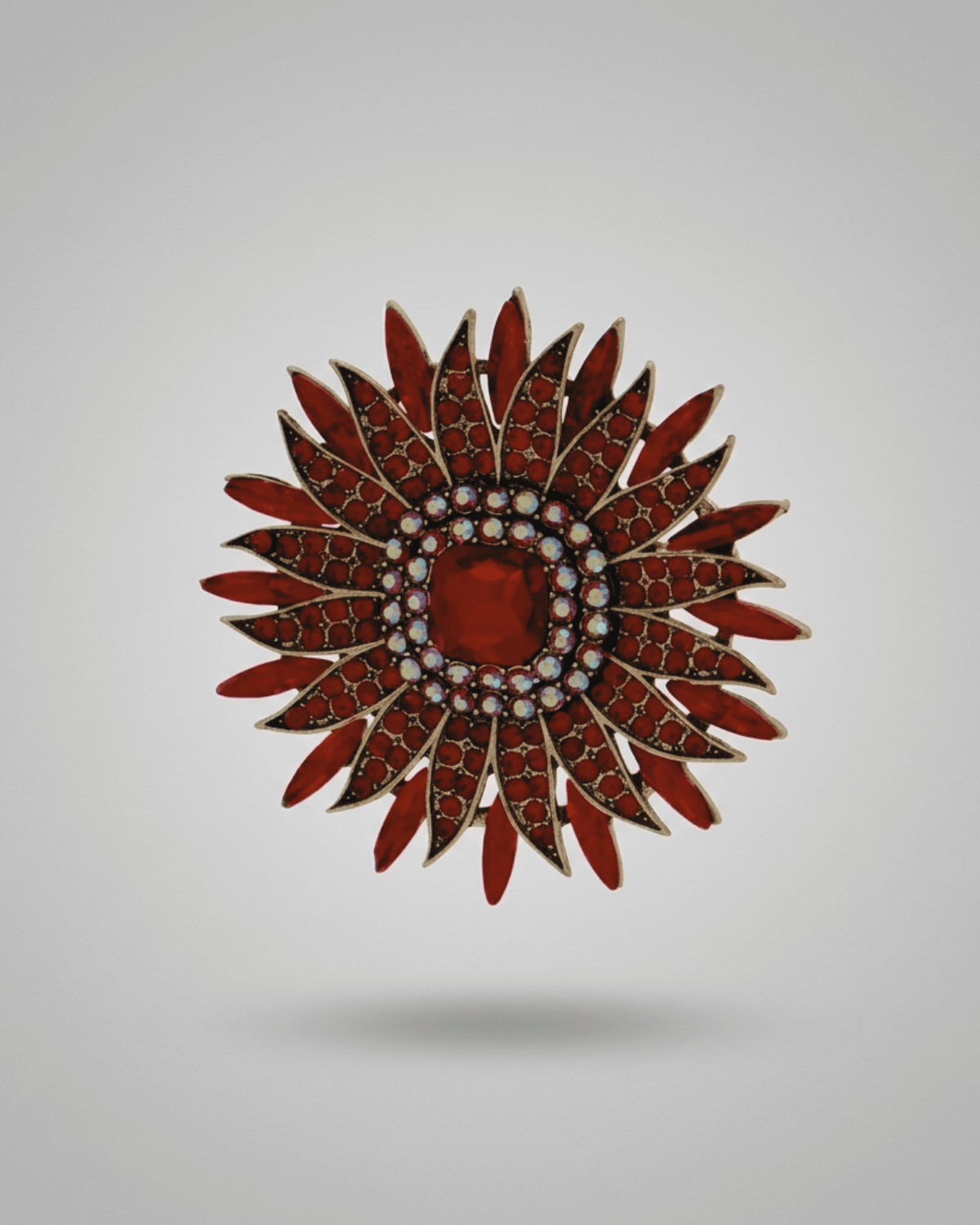 Tracey Colorful Brooch Red 56x56mm -DNSK Copenhagen