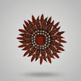 Tracey Colorful Brooch Red 56x56mm -DNSK Copenhagen