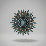 Tracey Colorfull Brooch Blue 56x56mm -DNSK Copenhagen
