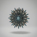 Tracey Colorfull Brooch Blue 56x56mm -DNSK Copenhagen