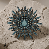 Tracey Colorfull Brooch Blue 56x56mm -DNSK Copenhagen
