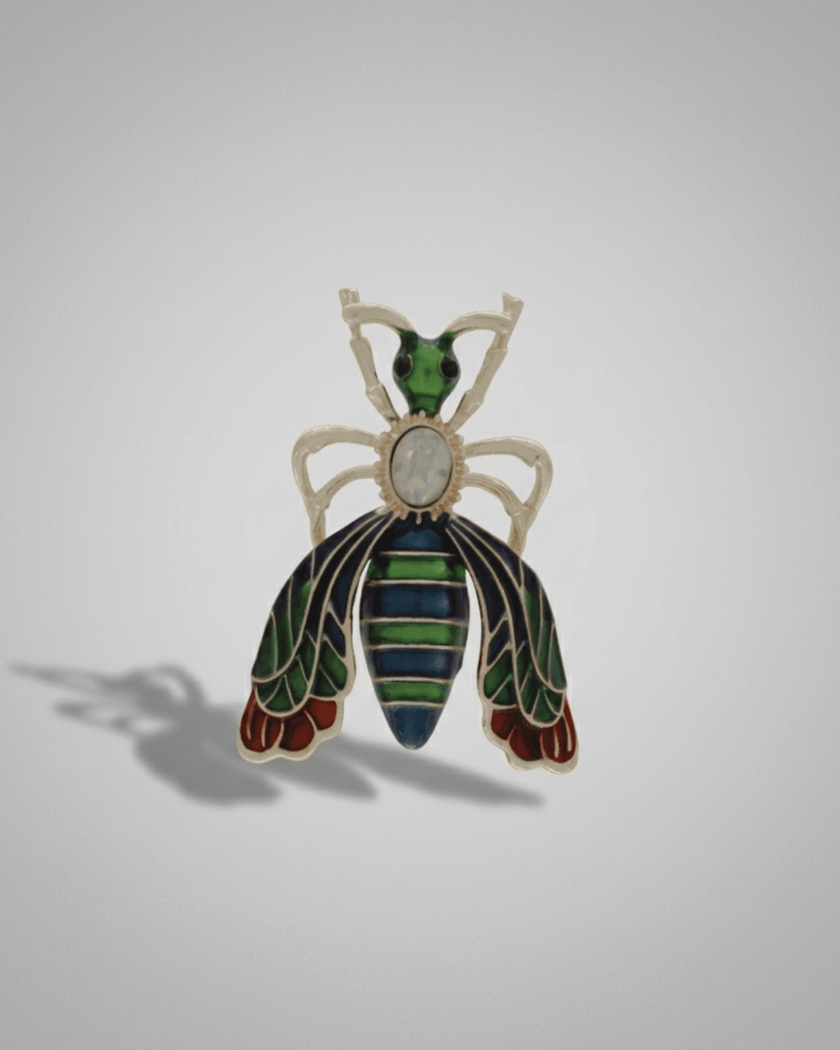 Tracey Jiminy Brooch Green 49x35mm -DNSK Copenhagen