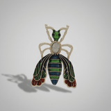 Tracey Jiminy Brooch Green 49x35mm -DNSK Copenhagen