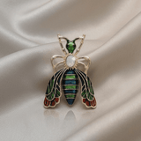 Tracey Jiminy Brooch Green 49x35mm -DNSK Copenhagen