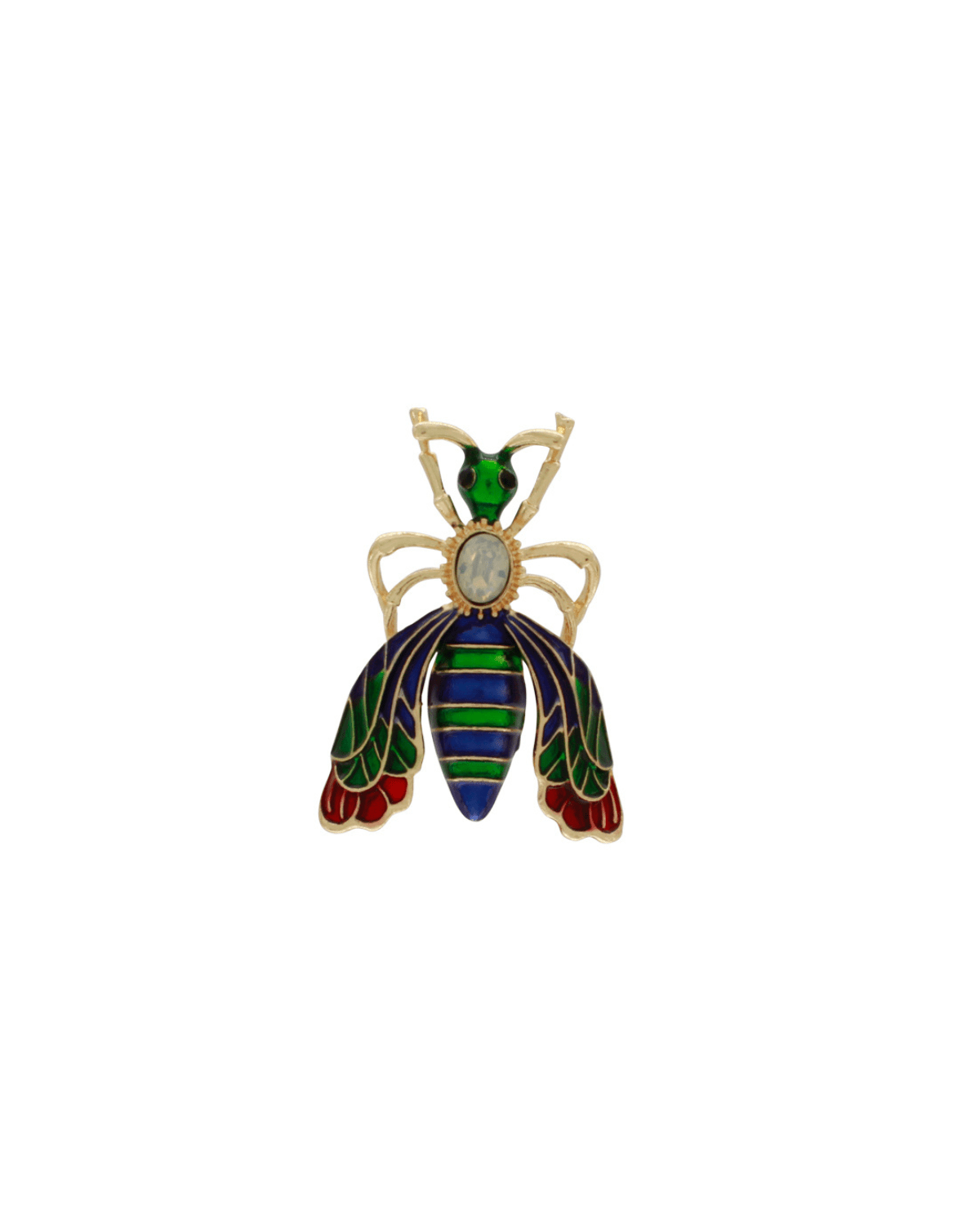 Tracey Jiminy Brooch Green 49x35mm -DNSK Copenhagen