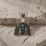 Tracey Jiminy Brooch Green 49x35mm -DNSK Copenhagen