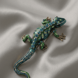 Tracey Salamander Brooch Green 102x56mm -DNSK Copenhagen