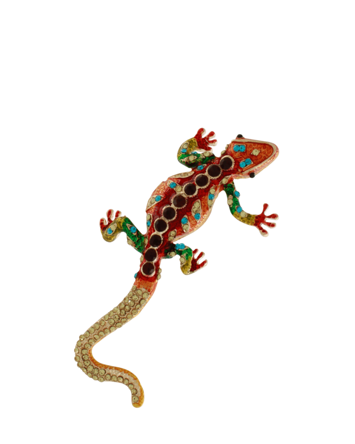Tracey Salamander Brooch Red 102x56mm -DNSK Copenhagen