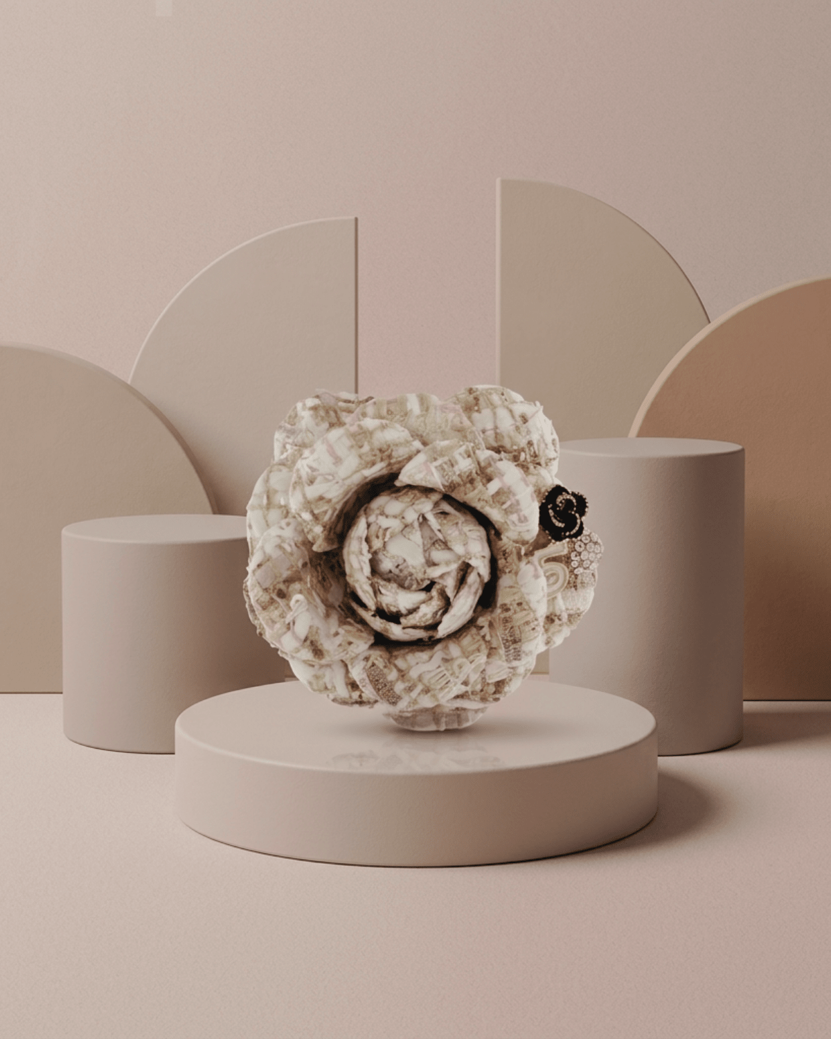 Tracey Wowen Brooch with 3 Pins Sand -DNSK Copenhagen