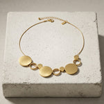 TYRA Waterproof 18K Gold Plated Short Necklace – Sanded Stainless Steel - DANSK Copenhagen