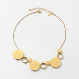 TYRA Waterproof 18K Gold Plated Short Necklace – Sanded Stainless Steel - DANSK Copenhagen
