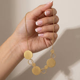 TYRA Waterproof 18K Gold Plated Short Necklace – Sanded Stainless Steel - DANSK Copenhagen