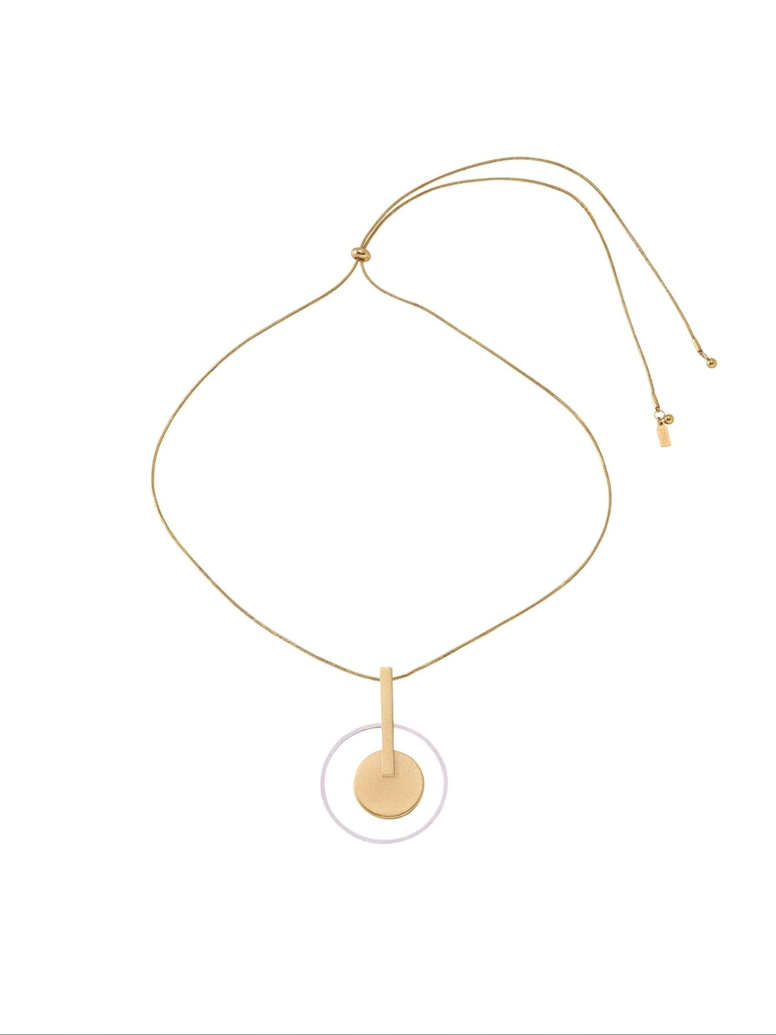 TYRA Waterproof 18K Gold Plated Statement Necklace – Adjustable Chain & Sanded Stainless Steel - DANSK Copenhagen