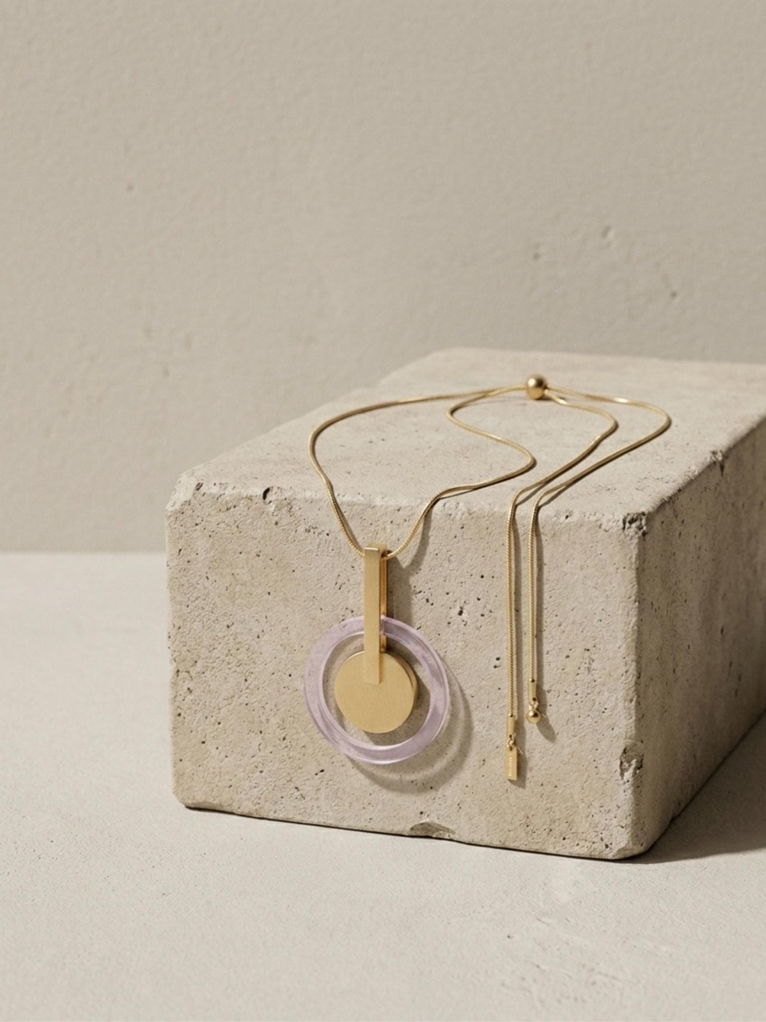 TYRA Waterproof 18K Gold Plated Statement Necklace – Adjustable Chain & Sanded Stainless Steel - DANSK Copenhagen