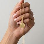 TYRA Waterproof 18K Gold Plated Statement Necklace – Adjustable Chain & Sanded Stainless Steel - DANSK Copenhagen
