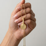 TYRA Waterproof 18K Gold Plated Statement Necklace – Adjustable Chain & Sanded Stainless Steel - DANSK Copenhagen