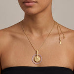 TYRA Waterproof 18K Gold Plated Statement Necklace – Adjustable Chain & Sanded Stainless Steel - DANSK Copenhagen