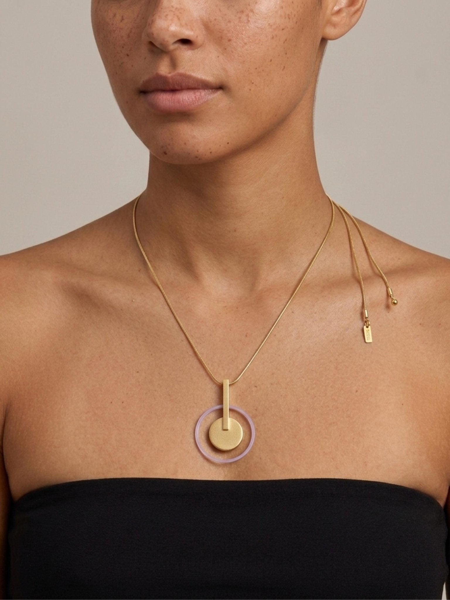 TYRA Waterproof 18K Gold Plated Statement Necklace – Adjustable Chain & Sanded Stainless Steel - DANSK Copenhagen