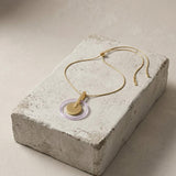 TYRA Waterproof 18K Gold Plated Statement Necklace – Adjustable Chain & Sanded Stainless Steel - DANSK Copenhagen