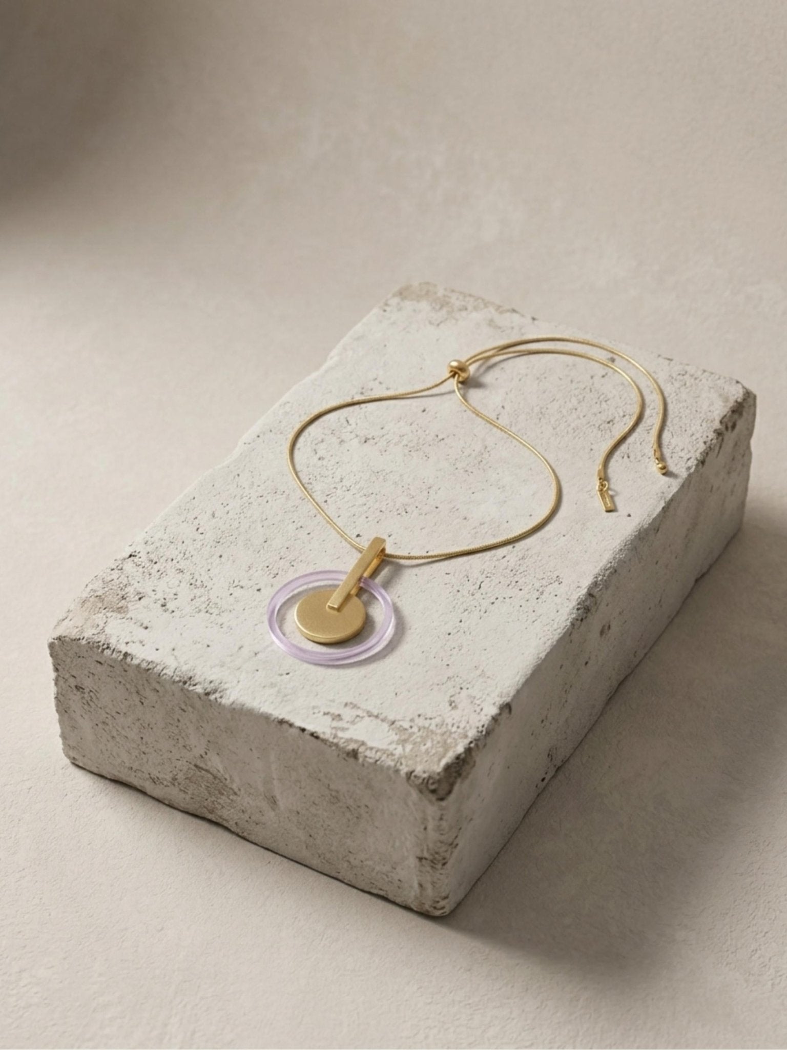 TYRA Waterproof 18K Gold Plated Statement Necklace – Adjustable Chain & Sanded Stainless Steel - DANSK Copenhagen