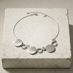 TYRA Waterproof Silver Stainless Steel Short Necklace – Sanded Finish - DANSK Copenhagen