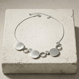 TYRA Waterproof Silver Stainless Steel Short Necklace – Sanded Finish - DANSK Copenhagen