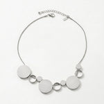 TYRA Waterproof Silver Stainless Steel Short Necklace – Sanded Finish - DANSK Copenhagen