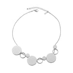 TYRA Waterproof Silver Stainless Steel Short Necklace – Sanded Finish - DANSK Copenhagen