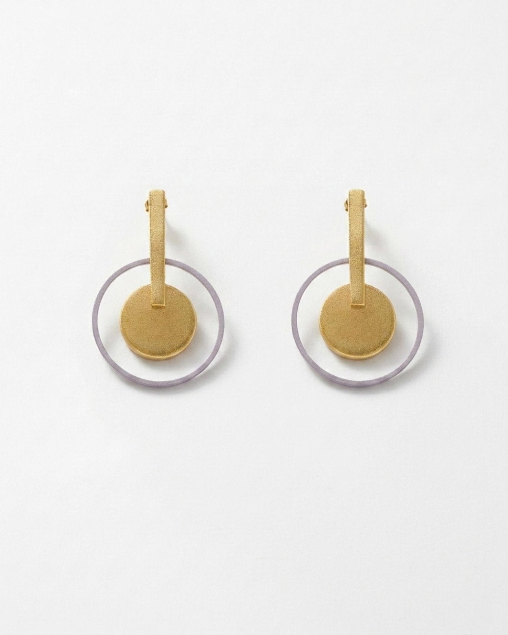 TYRA Waterproof Silver Stainless Steel Statement Earrings – Sanded Finish - DANSK Copenhagen