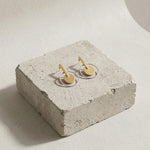 TYRA Waterproof Silver Stainless Steel Statement Earrings – Sanded Finish - DANSK Copenhagen