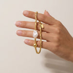 VERA Waterproof 18K Gold Plated Bracelet – Sanded Stainless Steel - DANSK Copenhagen