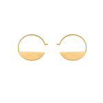 VERA Waterproof 18K Gold Plated Mini Spinning Earring – Sanded Stainless Steel - DANSK Copenhagen